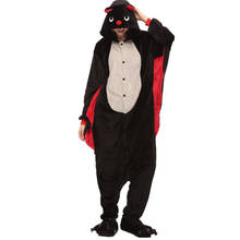 Disfraz de murciélago negro para hombre y mujer, pijama de Anime, Mono para adultos, mono, vestido de fiesta 2024 - compra barato