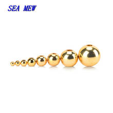 100 PCS 2-2.5-3-4-5-6-8-10-12mm Rhodium Gold Silver Plated Beads Metal Copper Smooth Round Beads DIY Jewelry Accessories 2024 - buy cheap