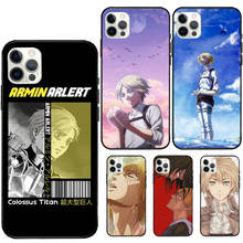 Armin Arlert Attack on Titan Case For iPhone 13 Pro Max XS XR X Cover For iPhone 11 12 Pro Max 7 8 Plus SE Phone Case 2024 - buy cheap