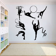 Vinilo de gimnasia rítmica para decoración del hogar, sala de estar pegatina de pared para, dormitorio, Relax, HY648 2024 - compra barato