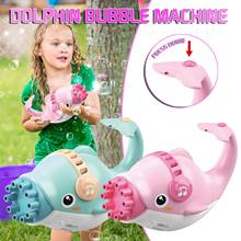 2021 Gatling Cute Dolphin Bubble Machine Multifunctional Automatic Bubble Make Blower Electric Bubble Maker With Cold Fan Mode 2024 - buy cheap