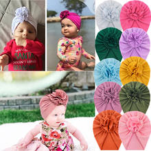 10pcs/Lot Spring Autumn Baby Flower Cotton Headband Caps Newborn Toddler Elastic Head Wrap Turban Beanie Hats Hair Accessories 2024 - buy cheap