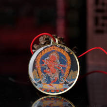 Zuoming-estatua colgante de Madre de Buda, accesorios de amuleto de cobre portátil, lámina pequeña Thangka 2024 - compra barato