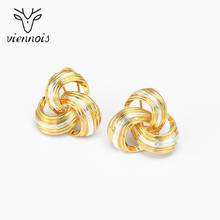 Viennois Trendy Knot French Clip Stud Earrings Simple Design Fashion Stud Earring For Women Fashion Jewelry Korean Style 2024 - buy cheap