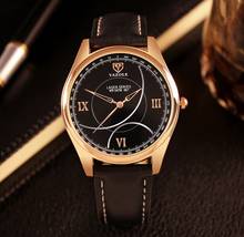 YAZOLE Leather Strap Men's Watch Casual Business Quartz Wrist Watches Men Clock 2024 - buy cheap