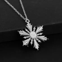Snowflakes Crystal Silver Color Necklace Brilliant Princess Women Girl Collar Charm Pendant Necklace Chic Fashion Chain Jewelry 2024 - buy cheap