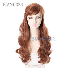 Princess 2 Anna  Cosplay Wigs Long Wavy Brown Braids Party Hair Girls Wig++free cap 2024 - buy cheap