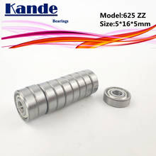 Подшипники Kande 625 ABEC-1 625ZZ ABEC-3 625ZZ ABEC-5 625 ZZ, миниатюрный шарикоподшипник openbuilds wheel v-slot 5x16x5 мм 625-2Z 2024 - купить недорого