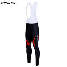 Grsrxx calça bib para ciclismo, calça de outono respirável para homens, com acolchoamento em gel 5d, calças compridas para ciclismo e equipe de bicicleta 2024 - compre barato