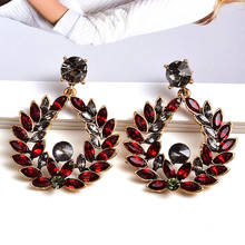 Statement Colorful Crystal Earrings High-grade Fashion Trend Rhinestone Drop Earring New Jewelry Accessories For Women Wholesale 2022 - buy cheap