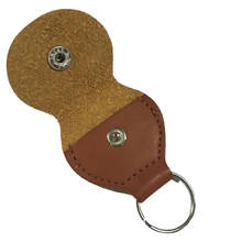 1Pcs Leather Keychain Guitar Pick Holder Plectrum Bag Brown Case 2024 - buy cheap