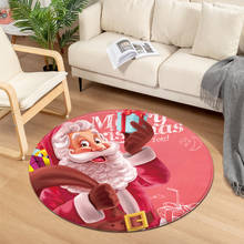 Christmas Pattern Round Carpet Kids Room Living Room Carpet Bedroom Decoration 3D Rug Computer Chair Anti-slip Floor Bedside mat 2024 - buy cheap