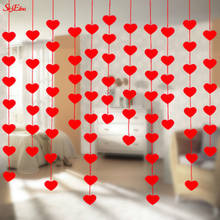 Guirnalda de 16 corazones DIY con cuerda, decoración romántica de mesa, diseño creativo para habitación de boda, suministros de boda, amor, 6zsh282 2024 - compra barato