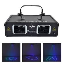 AUCD 2 Lens Green Blue GB Beam Animation Scan Projector Laser Lights DMX Pro Disco Concert DJ Party Show Ray Stage Lighting 506 2024 - buy cheap