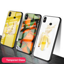 fruit Tempered Glass Phone Case For Redmi Note 5 6 7 8 9 Pro Note8T Note9S Redmi8 9 Cover Shell 2024 - buy cheap
