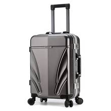 Maleta giratoria de equipaje de viaje con marco de aluminio, maleta con ruedas de 20/24 pulgadas, maleta con ruedas de lujo, valise de moda, novedad 2024 - compra barato