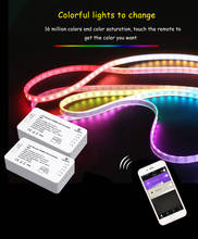 Controle inteligente zll zigbee rgb + cct telefone inteligente com ajuste de brilho rgb, controle de voz rgbw e alexa