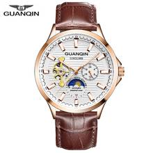 GUANQIN-Reloj de negocios para hombre, Tourbillon luminoso, Original, impermeable, Reloj de pulsera mecánico, regalo 2024 - compra barato