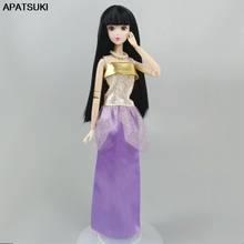 Gold Purple Dress For Barbie Doll Clothes Princess Evening Party Gown For Barbie Outfits 1/6 Dolls Accessories Kids & Baby Toys 2024 - buy cheap