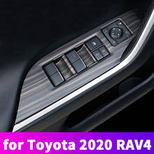 Adesivo decorativo de vidro e apoio de braço, acessórios de modificação do quadro de proteção da chave para toyota rav4 2019 2020 2024 - compre barato