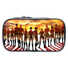 Hot Japan Anime Attack on Titan Pencil Book Case Eren Make Up Bags for Girl Boys Children Cartoon School Supplies Wallet Gifts 2024 - buy cheap