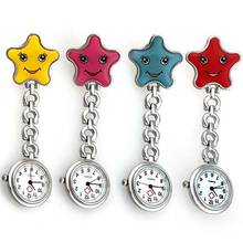 Women's dazzler Face Nurse Brooch Fob Tunic Pocket Watch Star Shape Pocket Watch 2024 - buy cheap