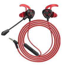 Gamer fone de ouvido dinâmico redução de ruído in-ear com fio fones de ouvido jogos para pubg ps4 csgo casque jogos fone de ouvido com microfone 2024 - compre barato