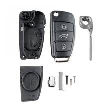 1pcs Black Durable Plastic 3 Buttons Folding Remote Flip Car Key Case Shell Fob Replacement  2024 - buy cheap