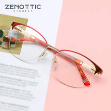 ZENOTTIC Cat Eye Women's Eyeglasses Frame Luxury Female Fake Glasses Without Diopters Fashion Brand Optical Prescription Eyewear 2024 - buy cheap