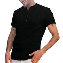 Рубашка мужская с коротким рукавом, дышащая повседневная однобортная, топ оверсайз для фитнеса, уличная одежда, лето 2021 2024 - купить недорого