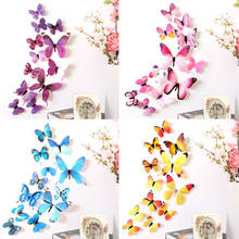 The New Christmas home 12Pcs  3D Butterfly Wall Sticker on the wall Home Decor Butterflies for decoration Magnet Fridge stickers 2024 - buy cheap