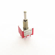 Interruptor de palanca de 3 posiciones DPDT, minipin (ON) -OFF-ON, MTS-223 Dual de reinicio, interruptor de alimentación AC 250 V 3A/AC 5A 125 V, 1 ud. 2024 - compra barato