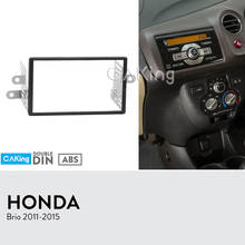Panel de Radio Fascia de doble Din para coche, marco de Audio para salpicadero, Kit de instalación, bisel de placa frontal, para Honda Brio 2011-2015 2024 - compra barato