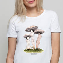 funny t shirts women clothes 2020 Mushrooms art printed tshirt femme 90s aesthetic short sleeve harajuku kawaii female tops tees 2024 - buy cheap