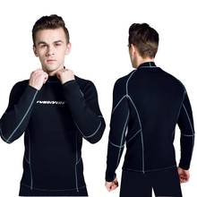 Chaqueta de Triatlón de 3mm, traje de neopreno con cremallera trasera negra, protector solar para surf, mantiene el calor, abrigo de natación 2024 - compra barato