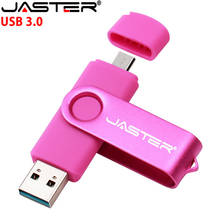 JASTER USB 3.0 customer LOGO OTG USB Flash Drive 4GB 8GB 16GB 32GB 64GB pendrive for Android Smart Phone Metal OTG memory stick 2024 - buy cheap