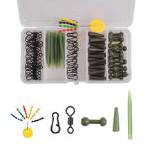 126Pcs/set Carp fishing Accessories set Matt Rolling swivels snaps Anti Tangle Sleeves Tail Rubber for carp rigs Tackle 2024 - buy cheap