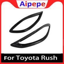 Para Toyota Rush 2018 de 2019, 2020 cromo Rear Reflector Luz de niebla de la lámpara cubierta de la etiqueta engomada decoración Trim Accesorios 2024 - compra barato