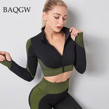 Women Sporty Legging Set Female Fitness Two Piece Suit Running Clothes Long Sleeve Top+ Leggings Women Workout Bra Skinny Suits 2024 - buy cheap