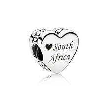 2020 New High Quality 925 Sterling Silver South Africa Love Heart Charms DIY Fit Charm Beads Bracelets DIY For Woman Jewelry 2024 - buy cheap