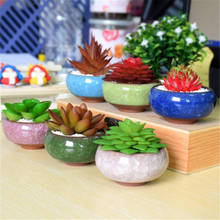 High Quality Simple Home Ceramic Flower Pot een Succulent Planter Flowerpot Home Office Desktop Decor Bonsai 2024 - buy cheap