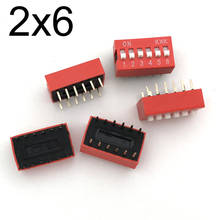 10 Pçs/lote Slide Tipo Dip Switch Interruptor Interruptor Vermelho 2.54 milímetros Arremesso 2p 3p 4p 6p 10p Kit DIY eletrônica 2024 - compre barato