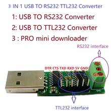 Многофункциональный модуль преобразователя с USB на последовательный порт RS232 TTL CH340 SP232 IC WIN10 для Pro mini STM32 AVR PLC PTZ модули 2024 - купить недорого