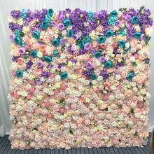 Flores artificiales de seda para decoración del hogar, fondo floral personalizado de 2m para pared, boda 2024 - compra barato