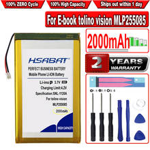 HSABAT-Batería de polímero de litio de 2000mAh, para 255085 MP4, MP5, tableta, teléfono, navegador GPS, grabadora de tráfico, E-book, tolino vision, MLP255085 2024 - compra barato