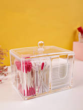 Cotton Swabs Storage Box Case Cotton Swab Stick Toothpick Cosmetic Makeup Organizer Case Holder Clear Acrylic 2024 - buy cheap