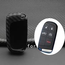 Bilchave Carbon Silicone Remote Key Case For Jeep Grand Cherokee Renegade Compass Dodge Durango Journey Charger Dart Chrysler 2024 - buy cheap