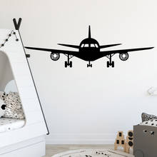 Adesivos de parede de vinil decoração de casa avião divertido, decoração de sala de estar, quarto das crianças, decoração murais removíveis de parede 2024 - compre barato