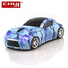 CHYI-ratón inalámbrico de camuflaje para coche, dispositivo óptico 3D con luz LED, 2,4G, 1600 DPI, USB, regalo para niños 2024 - compra barato
