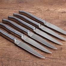 6pcs Laguiole Style Dinner Set Solid Stainless Steel Steak Knives Forks Christmas Tableware Gift Kitchen Cutlery in Black Box 2024 - buy cheap